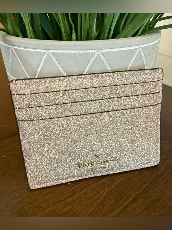 Handbags - Kate Spade Glimmer Glitter Small Slim Card Holder (Gold)